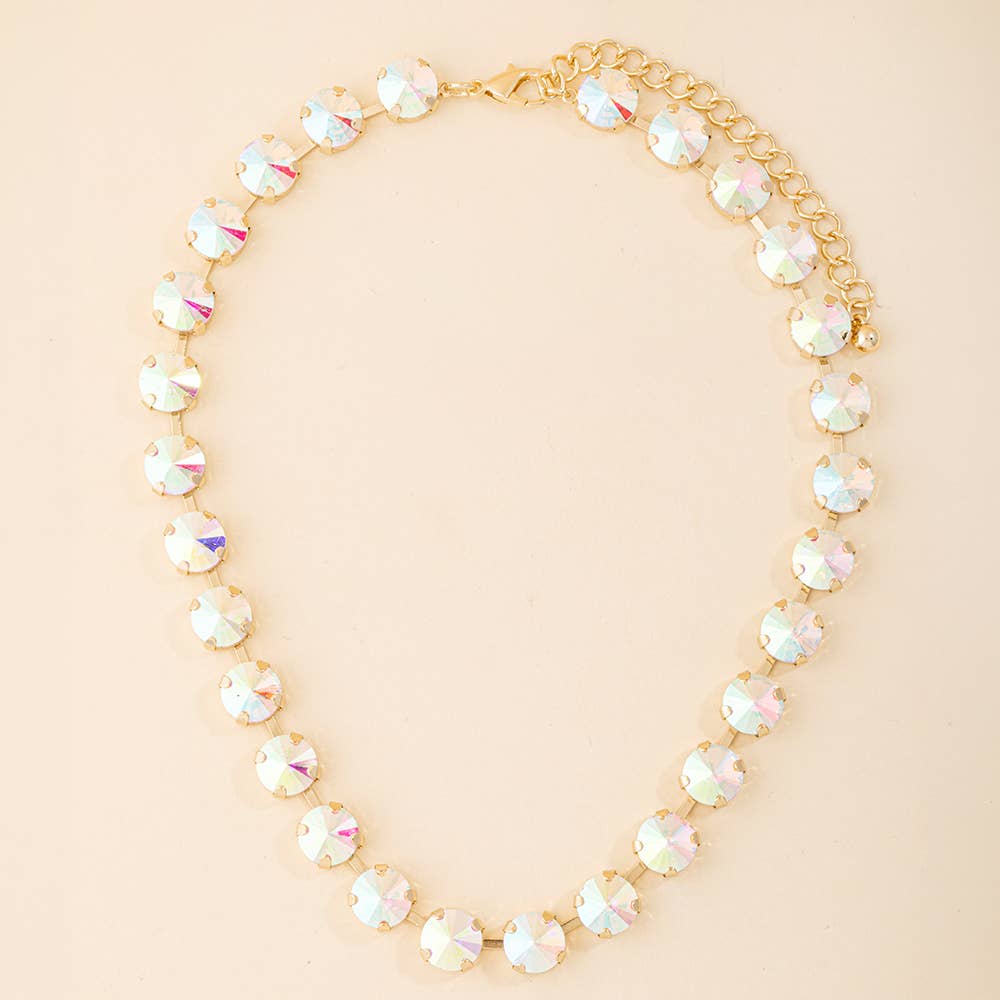 Oversized Rivoli Crystal Collar Necklace