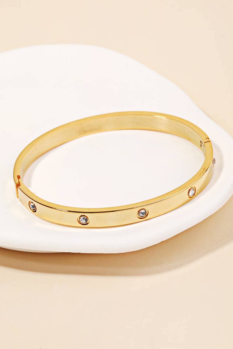 Rhinestone Bangle Bracelet