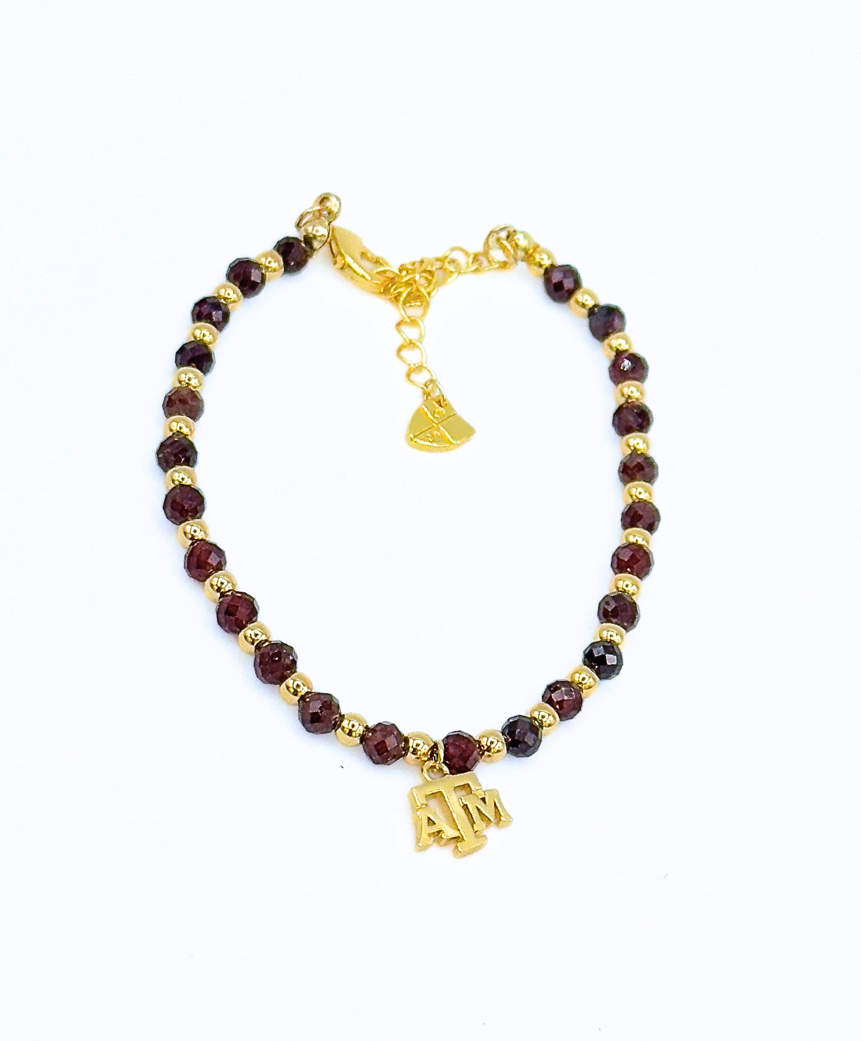 Texas A&M University logo charm bracelet