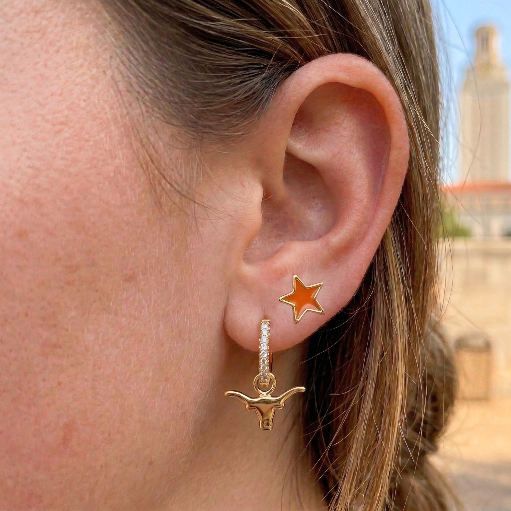 UT : University of Texas Pennant Pair Earring Set