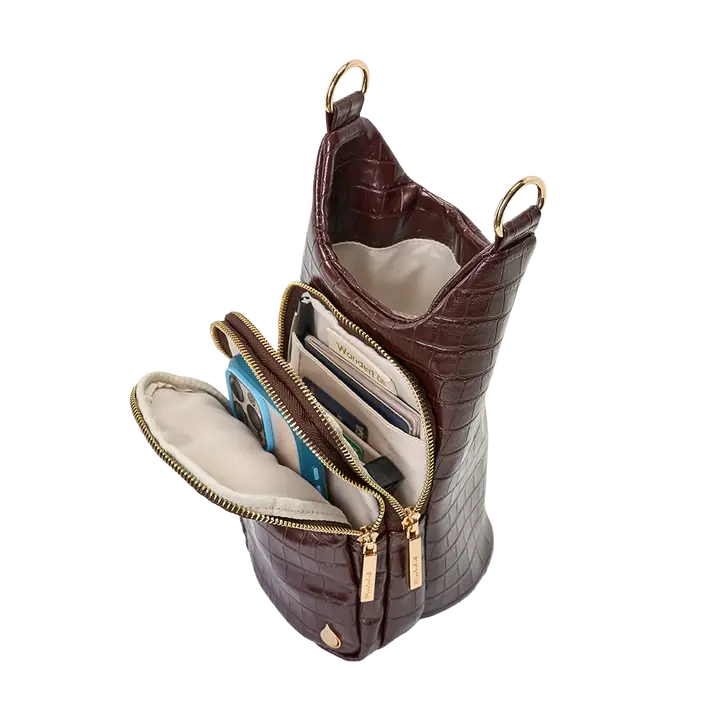 Wanderfull Merlot Faux Croc Hydrobag®
