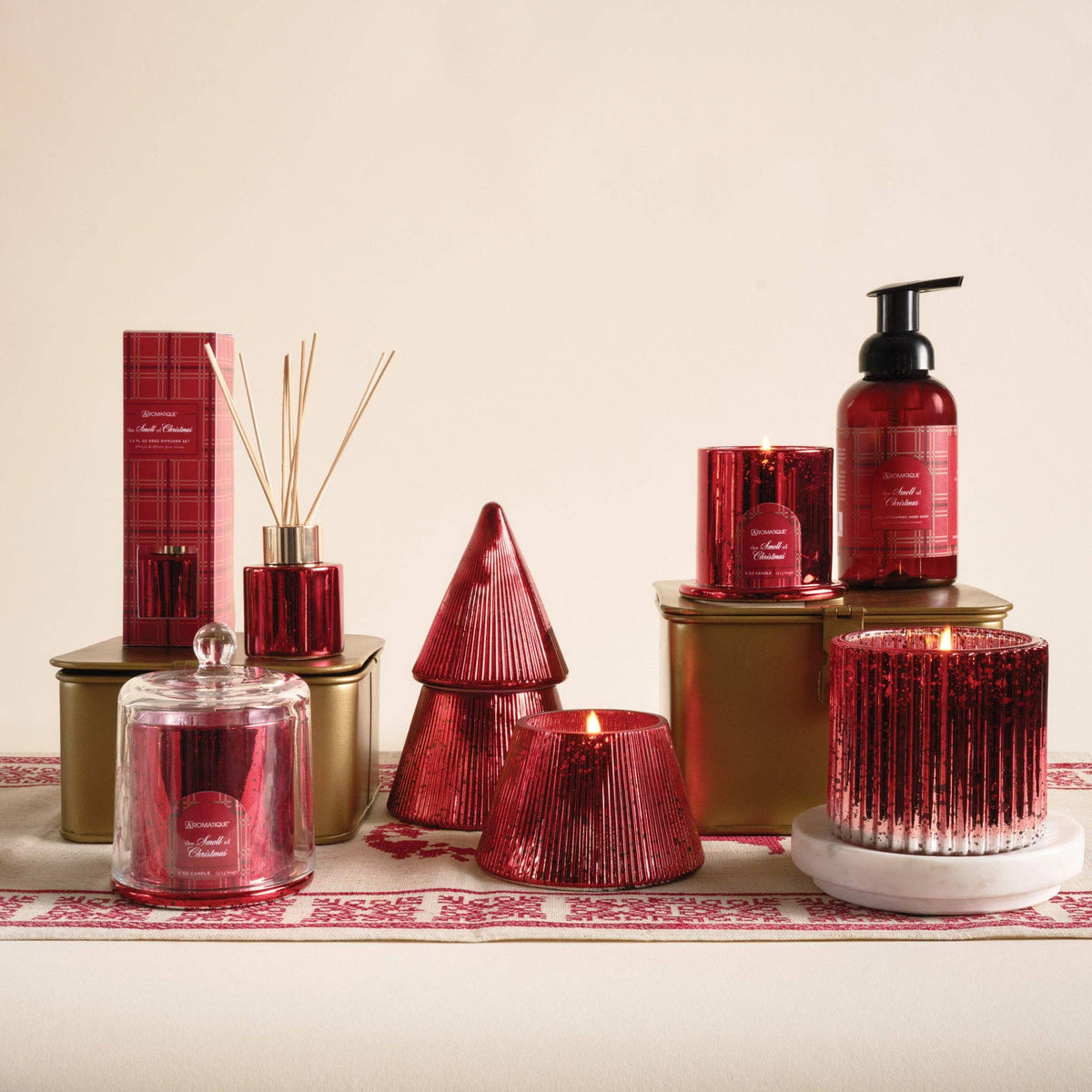 The Smell of Christmas Plaid Mini Reed Diffuser Set