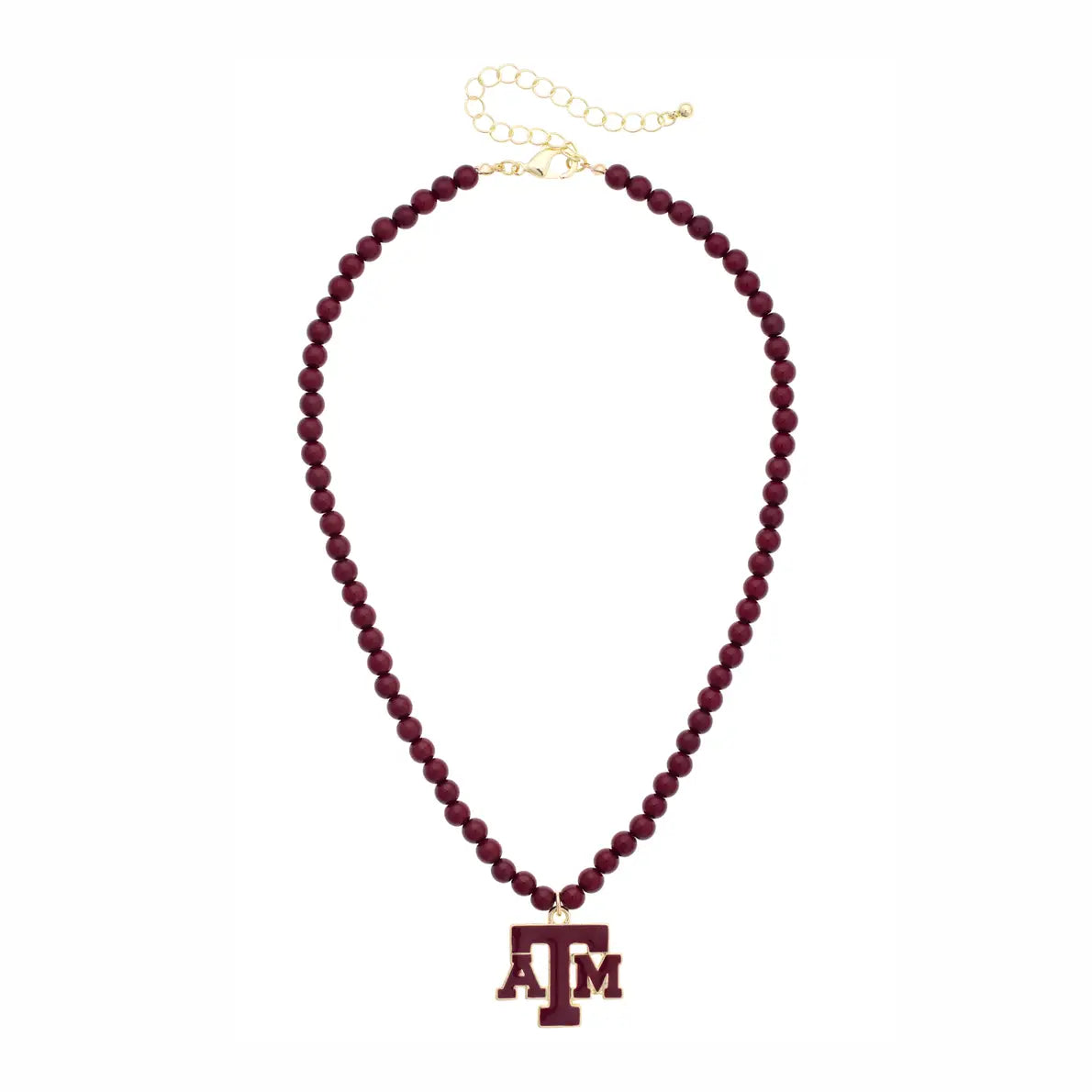 Canvas Texas A&M Aggies Beaded Logo Pendant Necklace