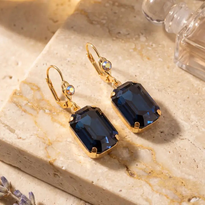 Sorrelli Kathleen Studded Dangle Earrings -Denim Moon
