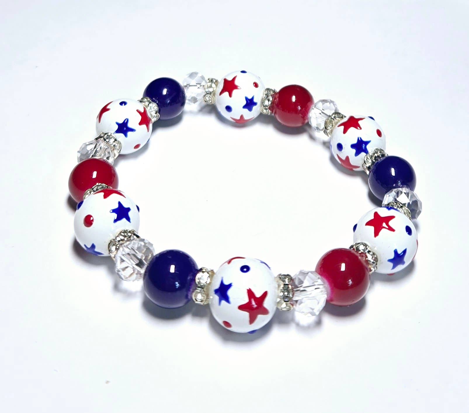 American Flag Patriotic Bracelet, 4th of July Gift for Women