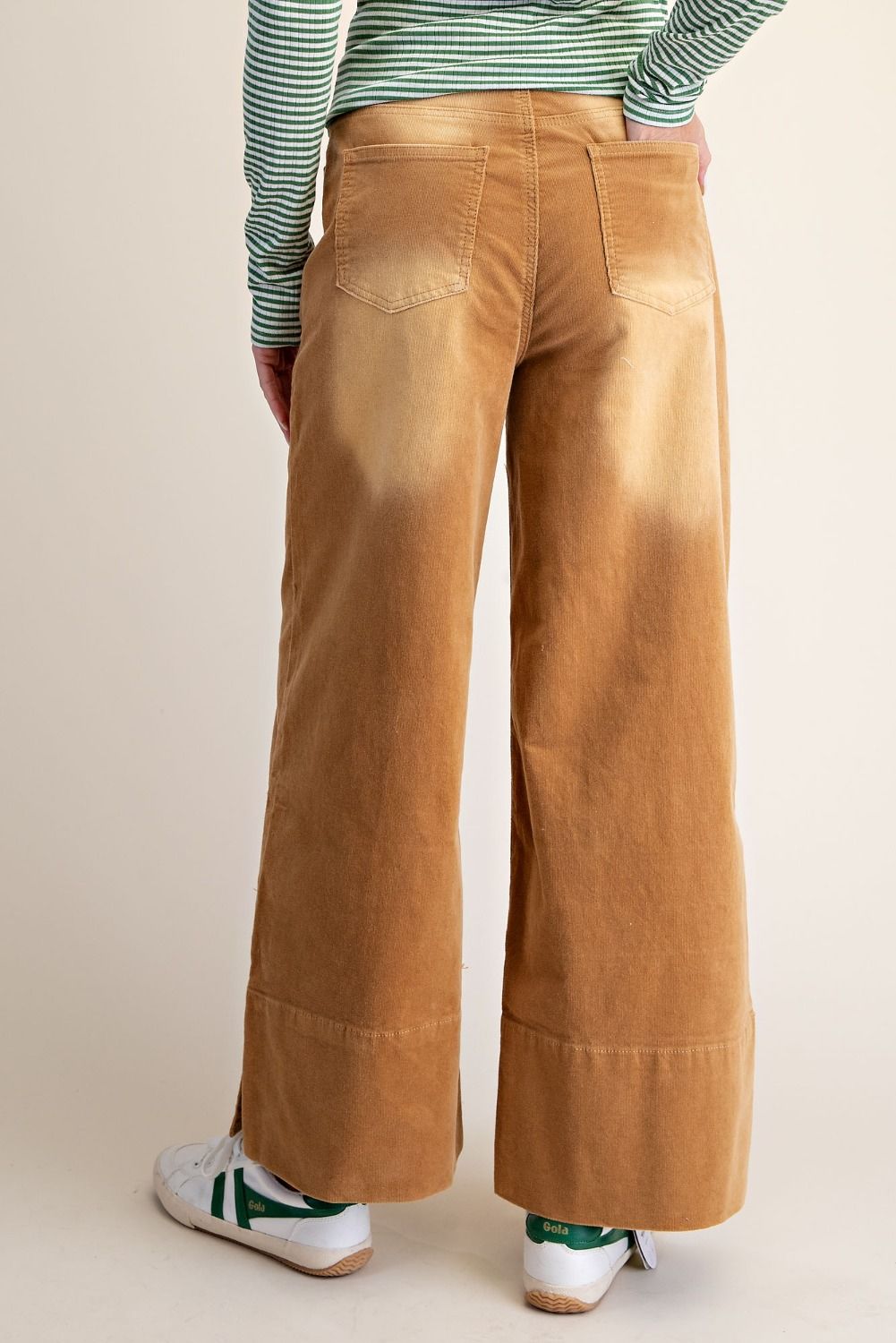 Camel Stretch Baby Corduroy Wide Leg Pants
