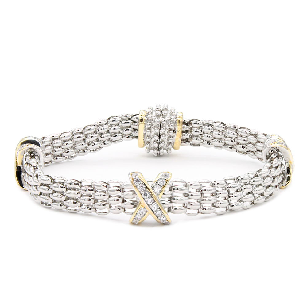 2-Tone X Magnetic Bracelet