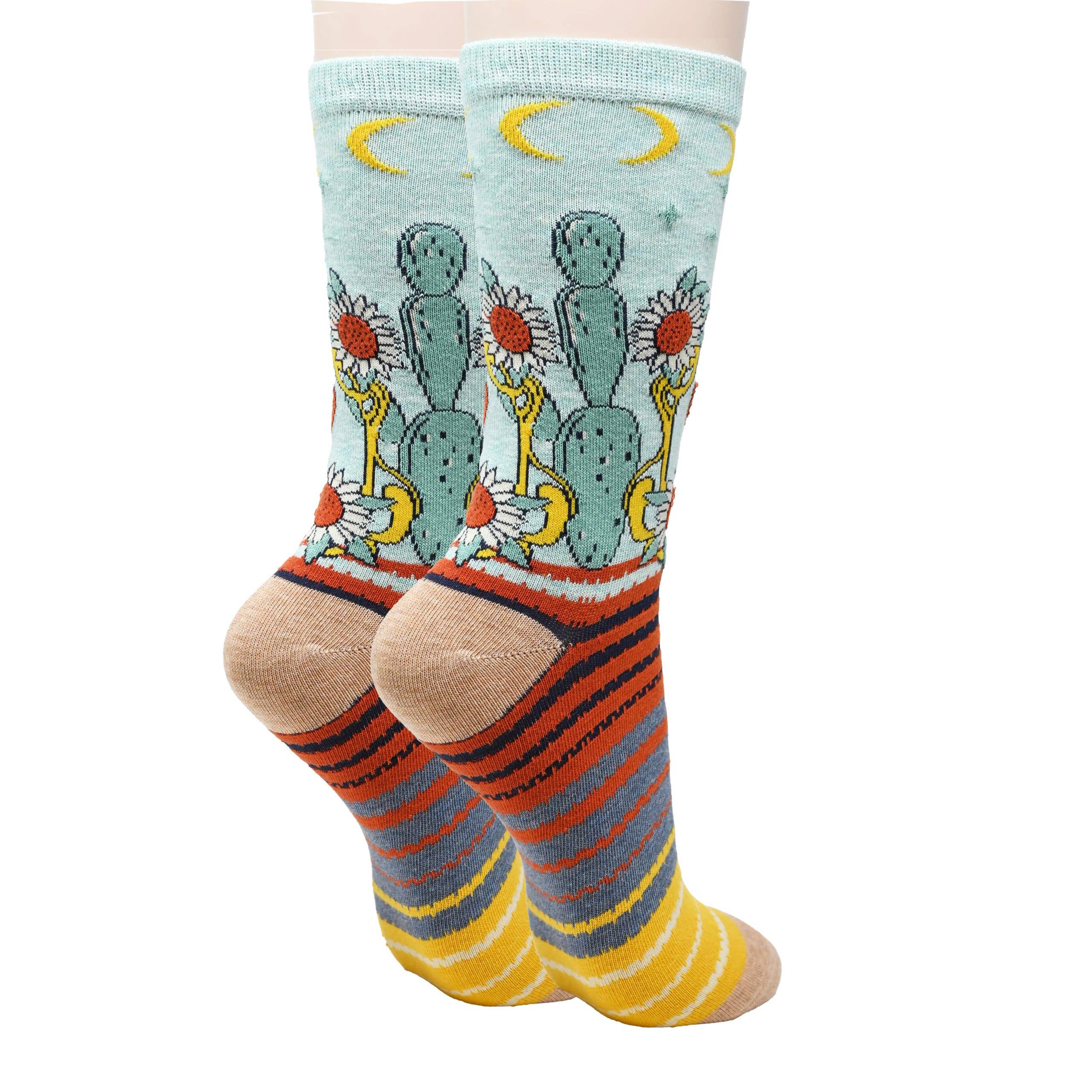 Desert Nights | Women's Western Premium Cotton Crew Socks