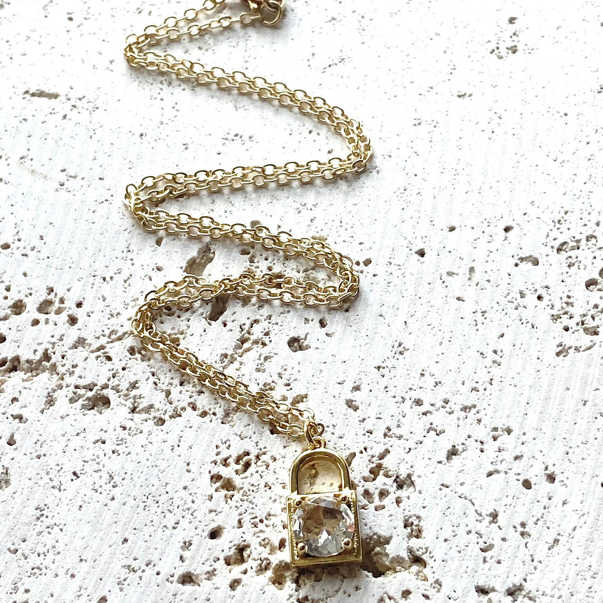 Crystal Lock Designer Necklace