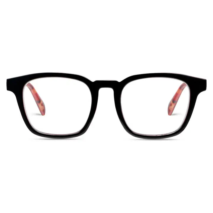 Peepers Latte Blue Light Glasses - Black/Fire Tortoise