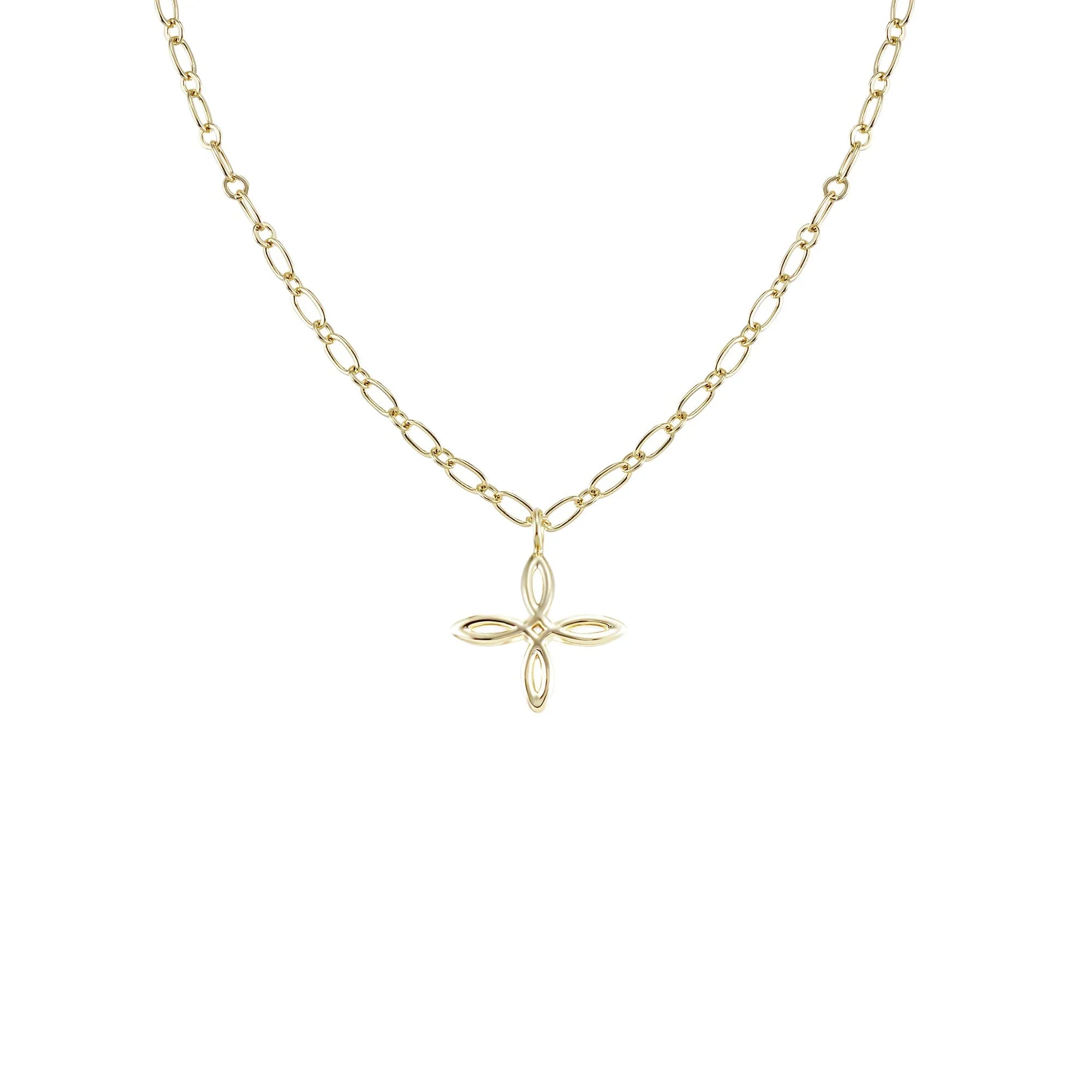 Natalie Wood She’s Spicy Classic Cross Drop Necklace - Gold