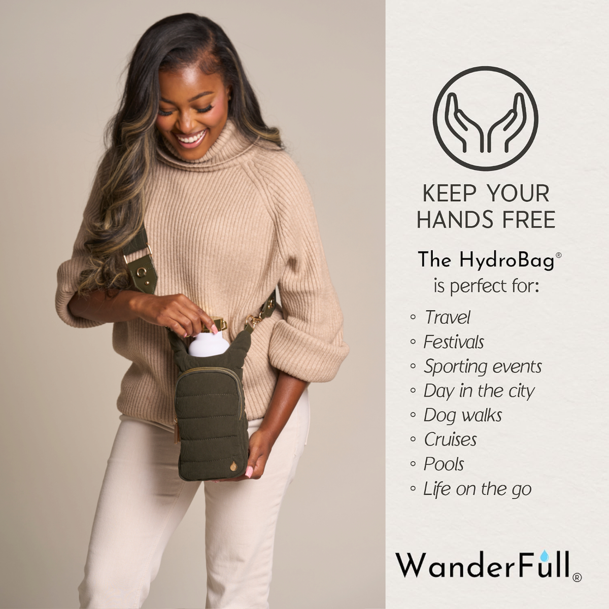 Wanderfull Forest Green Corduroy HydroBag®