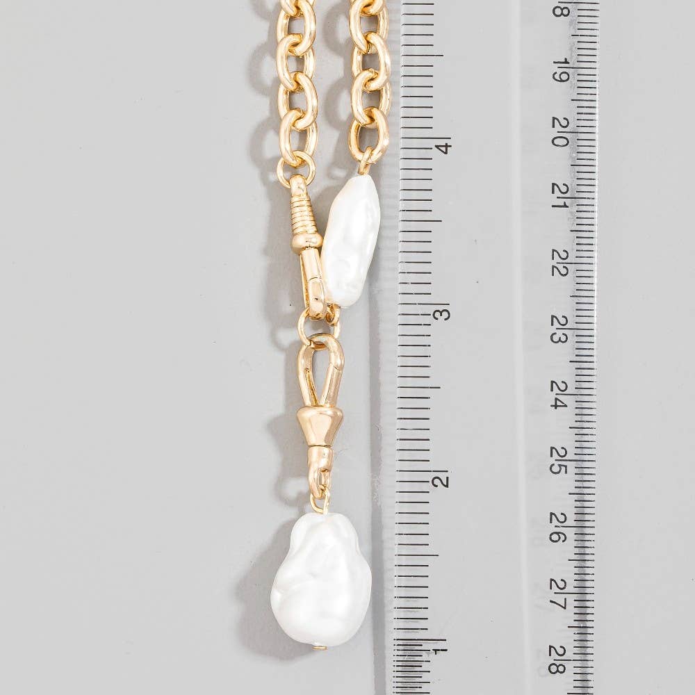 Pearl Pendant Chain Necklace