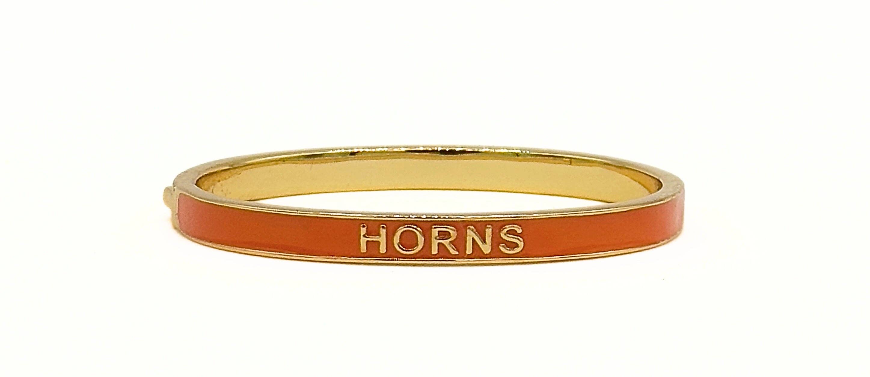 TX University of Texas Longhorn Enamel Hinge Bangle