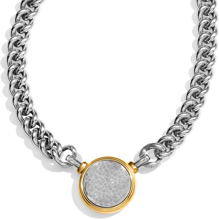 Brighton Ferrara Two Tone Medallion Chain Necklace