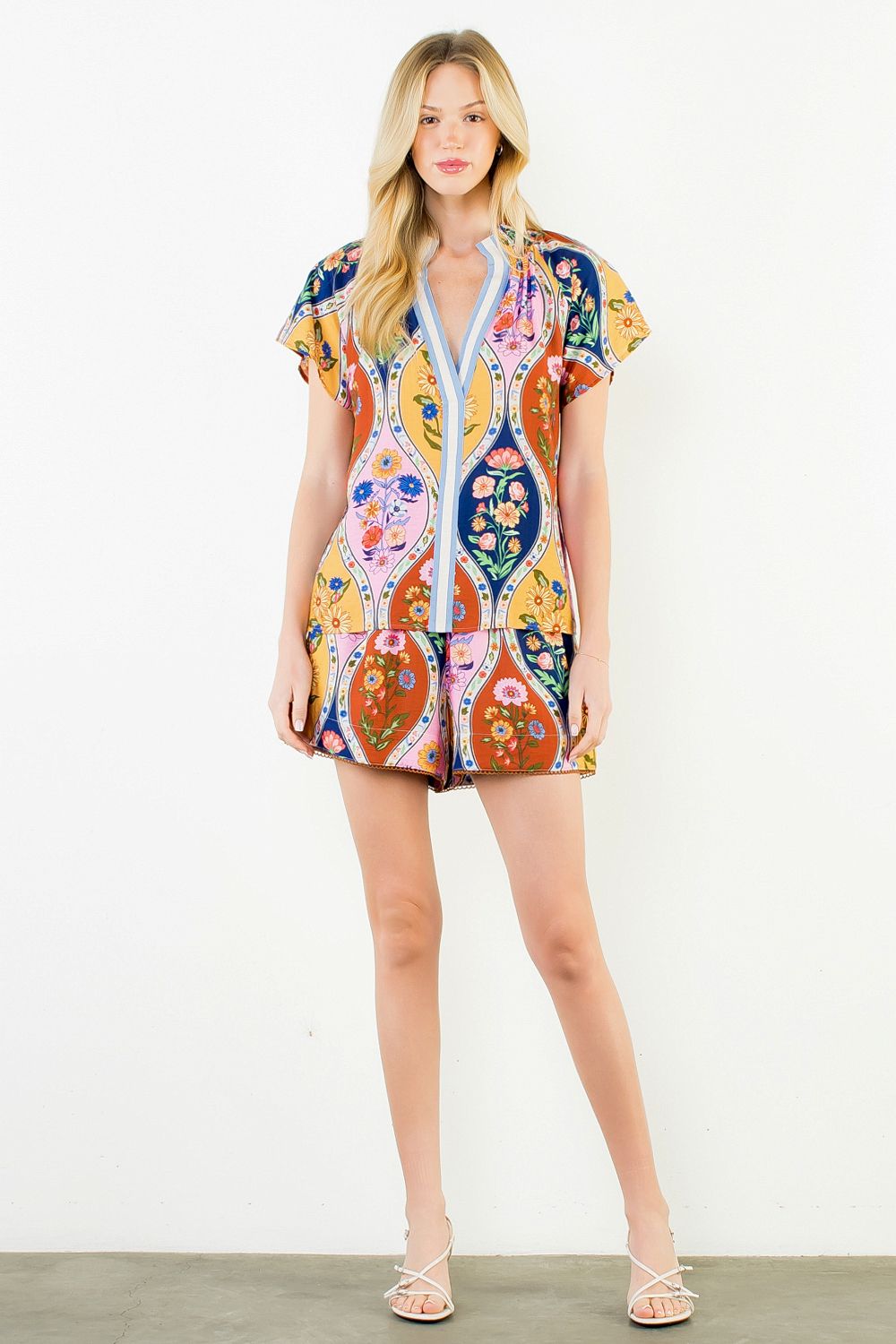 Multi Floral Short Set