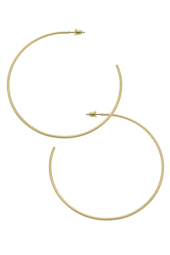 Canvas Gwen Hoop Earrings - Shiny Gold