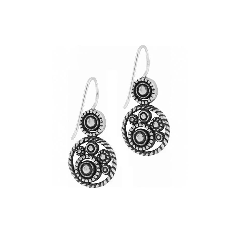 Brighton Halo Blue Purple Tanzanite Crystal Round French Wire Earrings