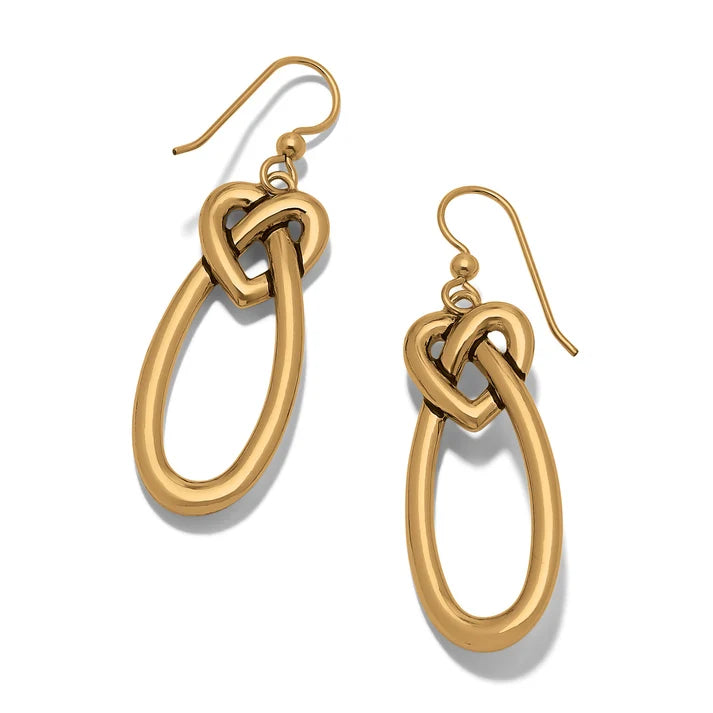 Brighton Interlok Linked Hearts French Wire Earrings