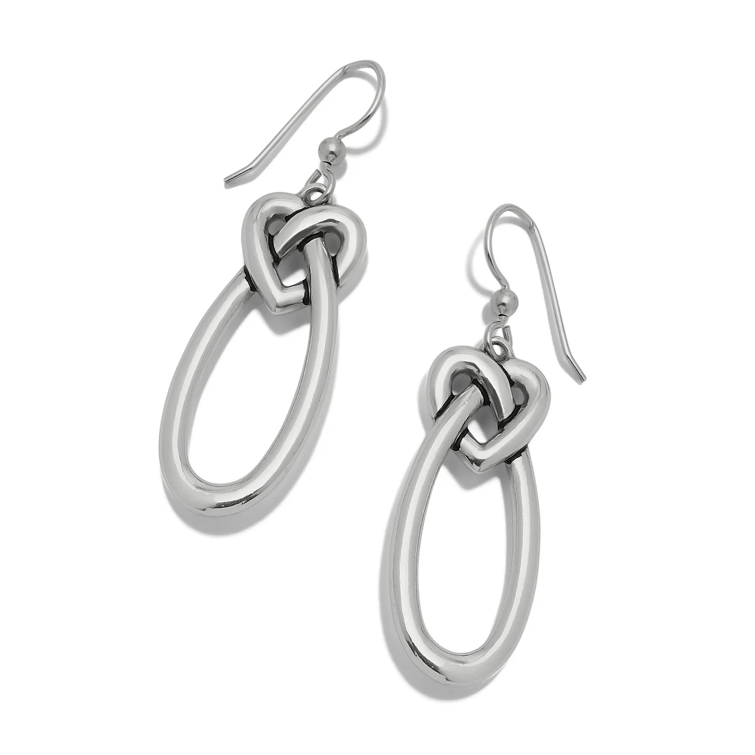 Brighton Interlok Linked Hearts French Wire Earrings