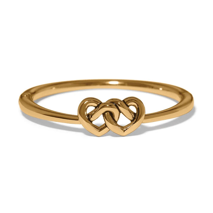 Brighton Interlok Linked Hearts Hinged Bangle