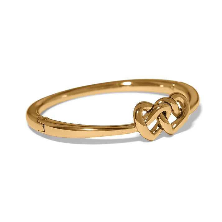 Brighton Interlok Linked Hearts Hinged Bangle