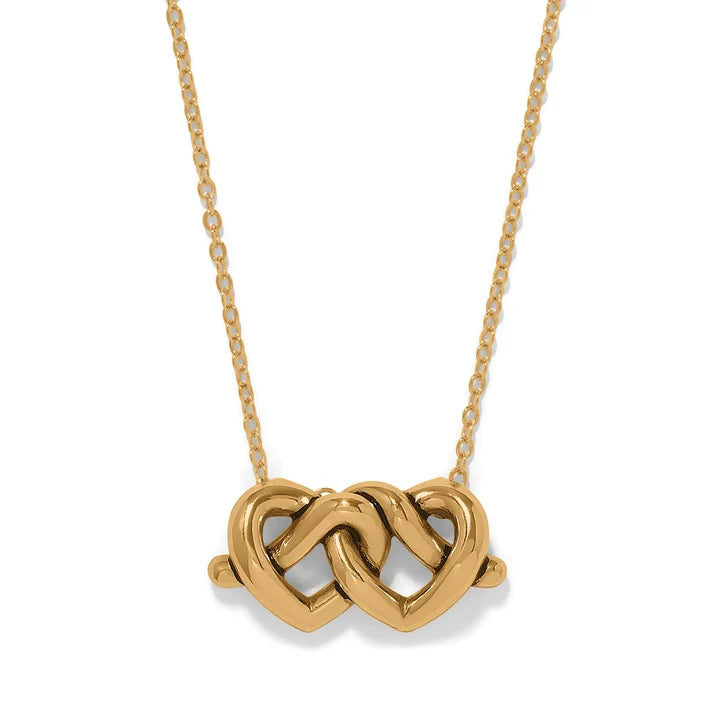 Brighton Interlok Linked Hearts Necklace