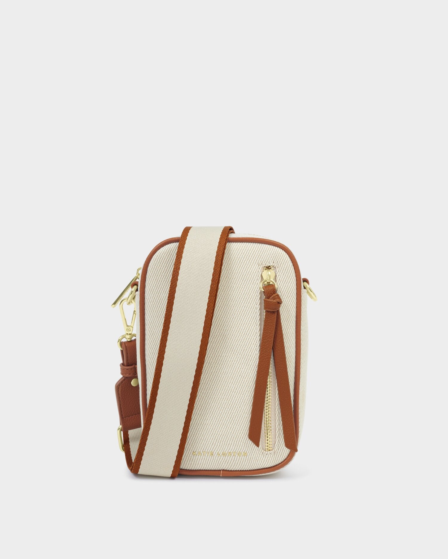 Katie Loxton Hallie Canvas Small Crossbody Bag-Canvas Cognac