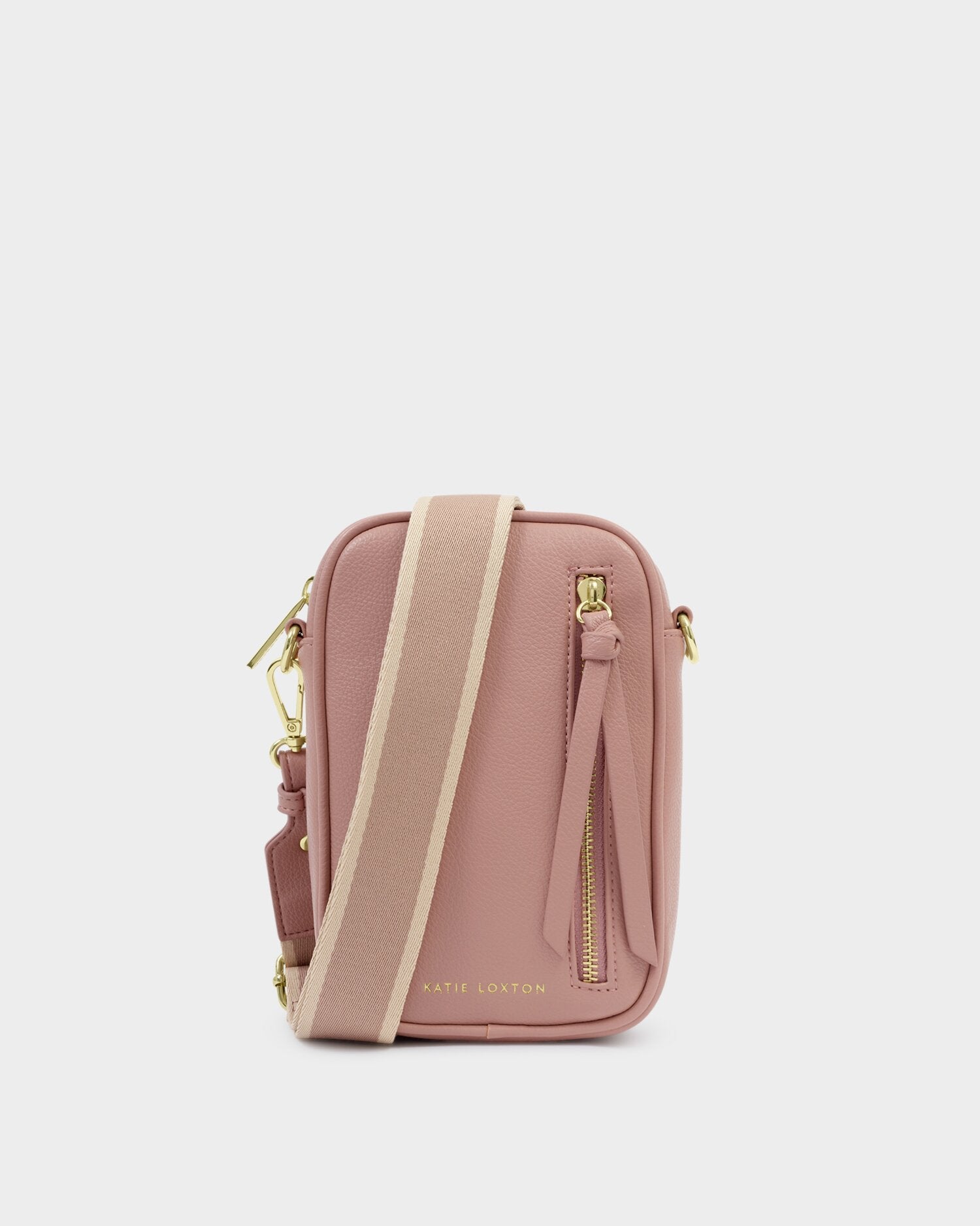 Katie Loxton Hallie Canvas Small Crossbody Bag-Pink Heather
