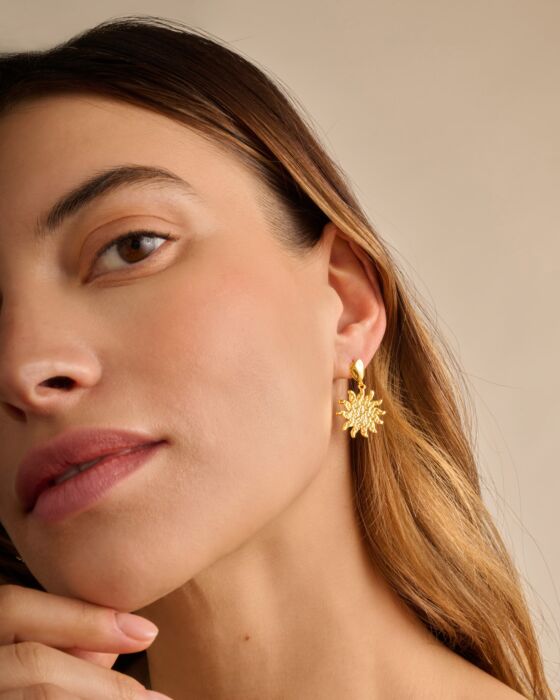 Katie Loxton Solesi Sun Waterproof Gold Earrings