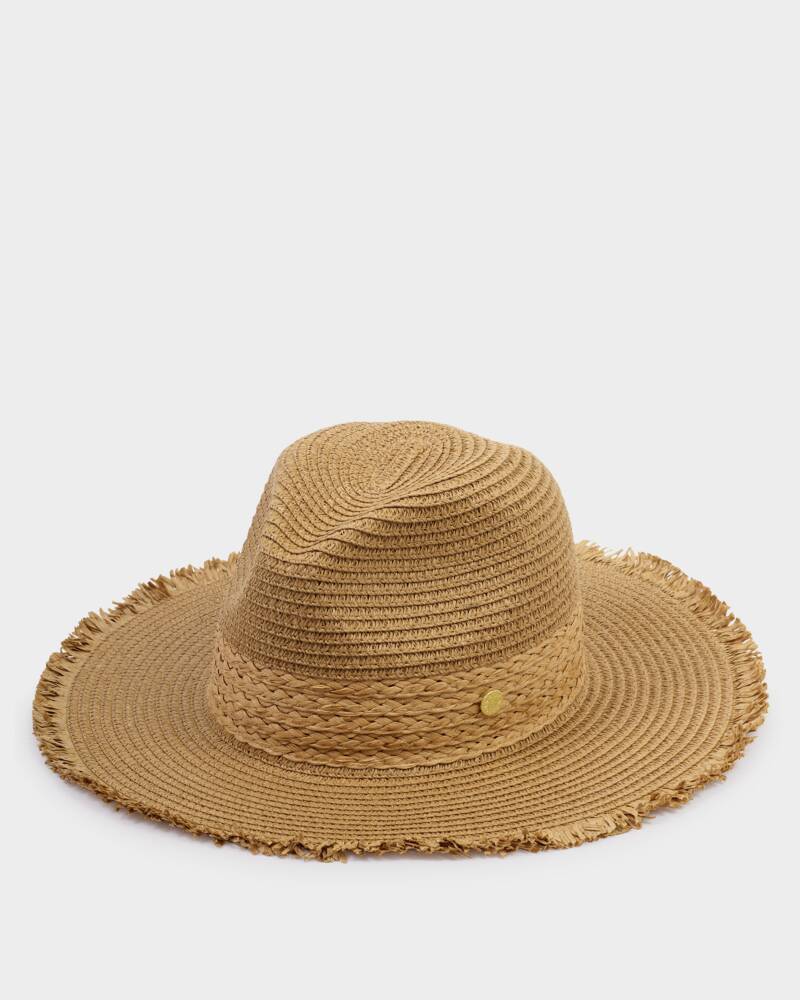 Katie Loxton Fedora Straw Hat-Natural One Size