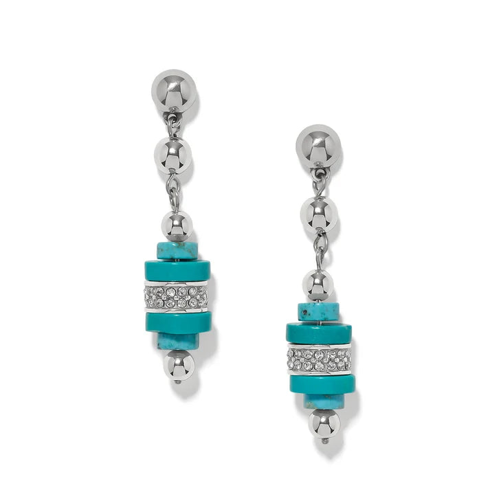 Brighton Meridian Petite Sphere Turquoise Post Drop Earrings