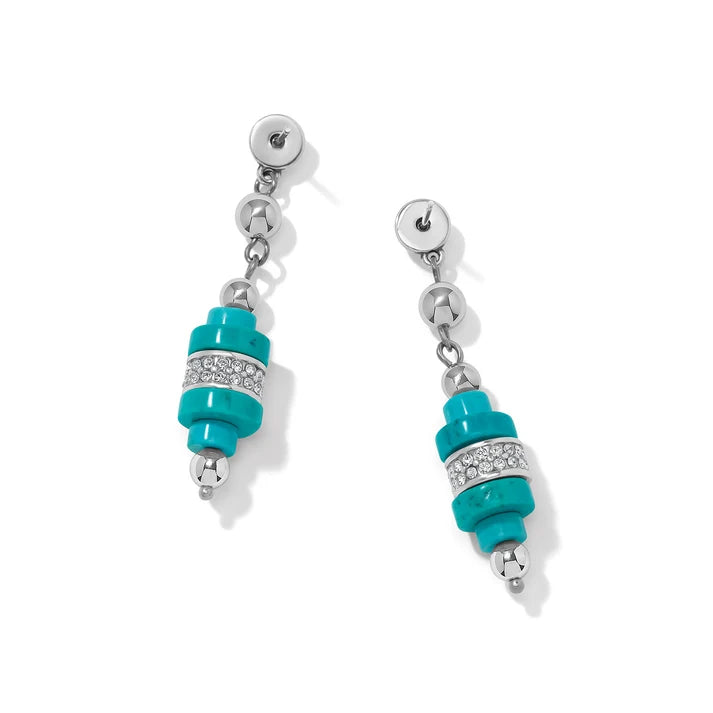 Brighton Meridian Petite Sphere Turquoise Post Drop Earrings