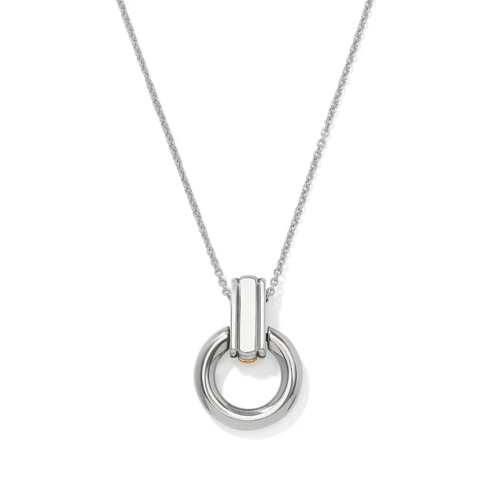 Mosaic Two Tone Link Ring Necklace