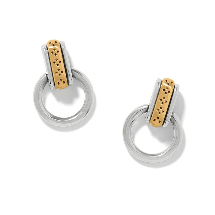 Brighton Mosaic Two Tone Mini Post Drop Earrings