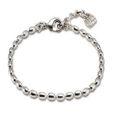 Uno de 50 My Bracelet Silver Plated Oval Bead Handmade Bracelet Size