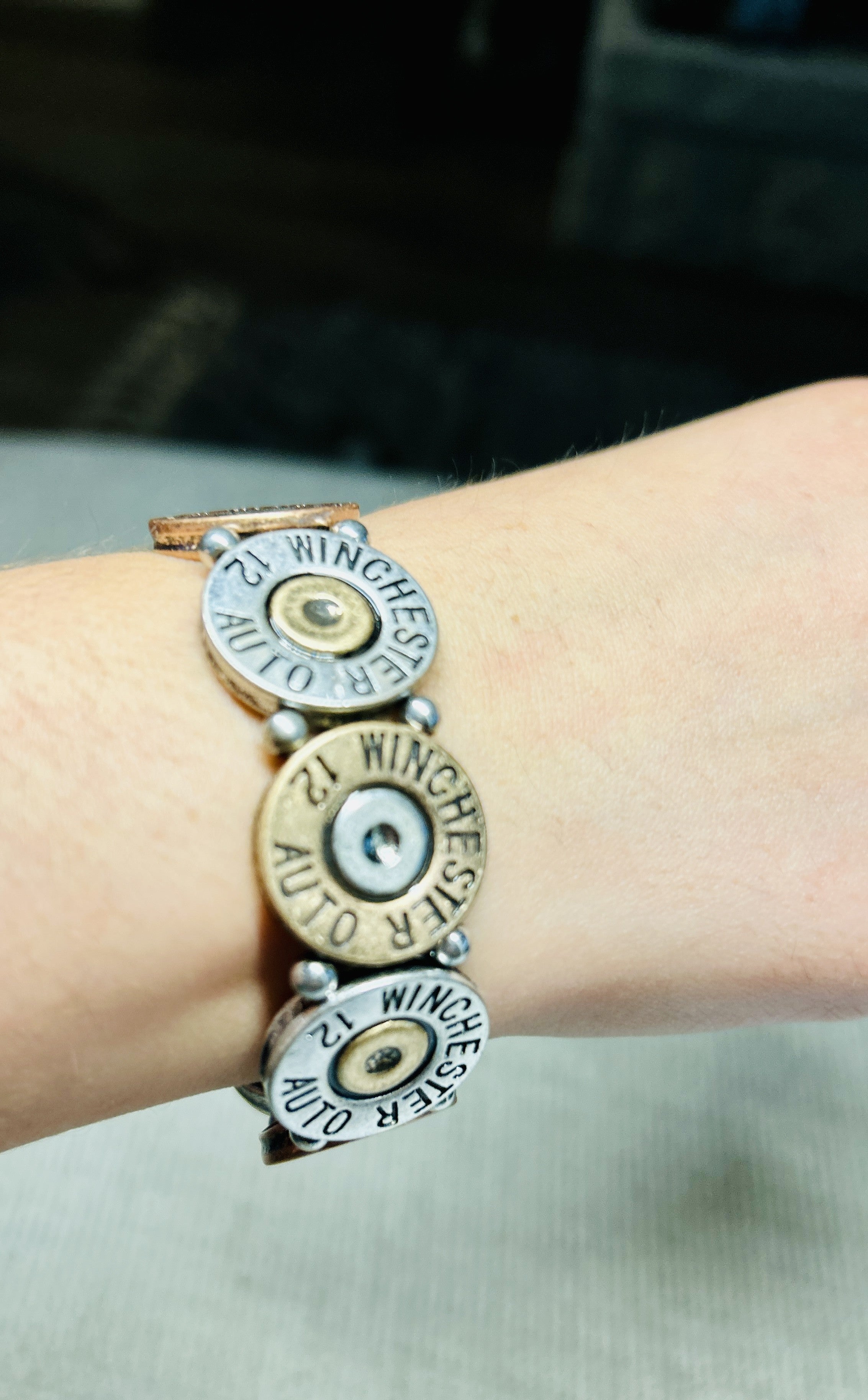 Western Two Tone Shot Gun Shell Bracelet