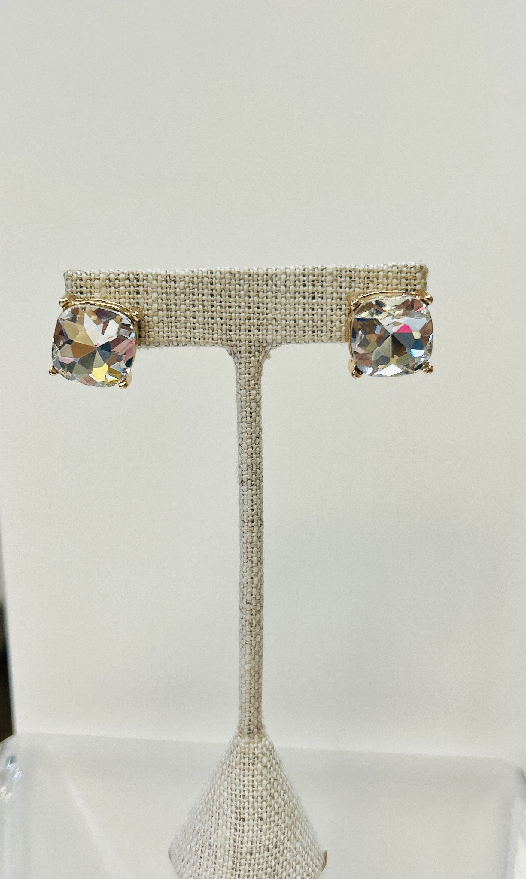 Crystal Lg Stud Earrings