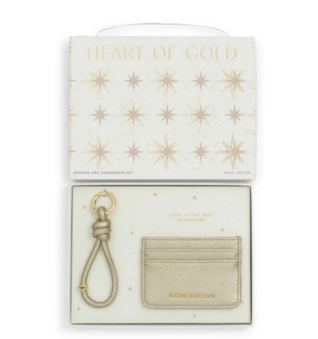 Gift Boxed Keyring & Cardholder - Gold