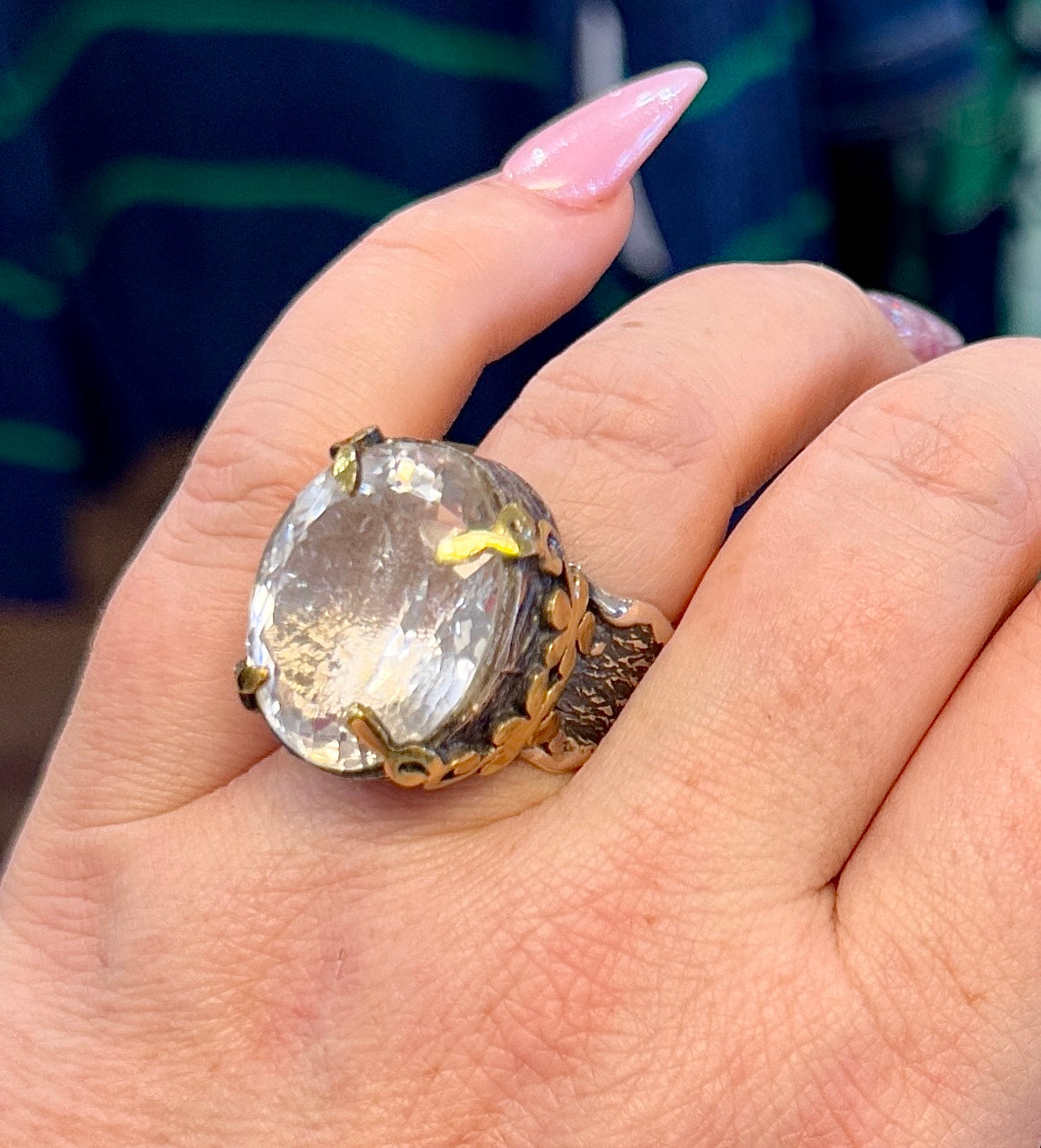 Crystal Oval Ring