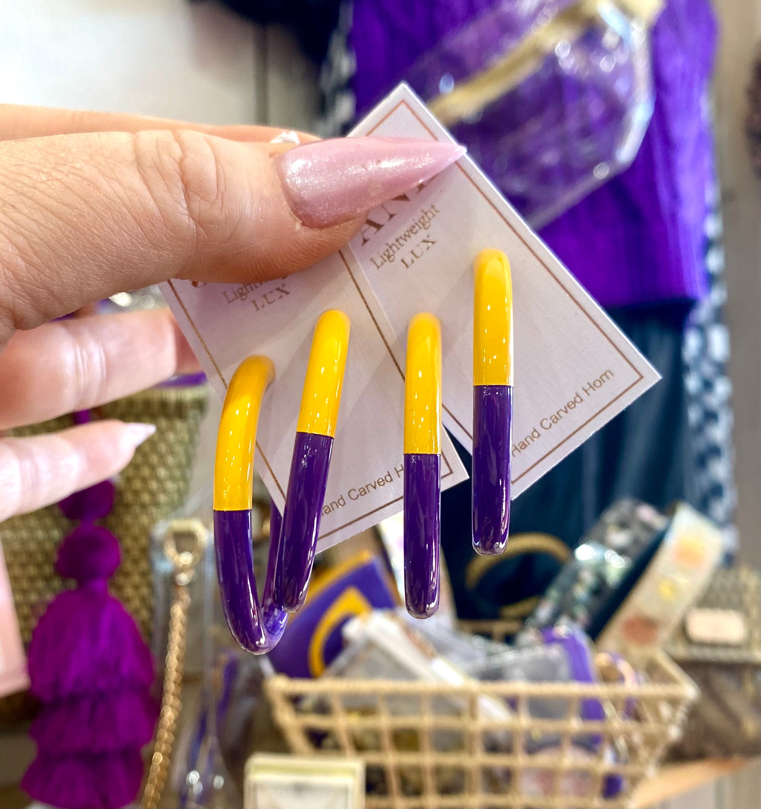 Liz Large Game Day Hoops — Accents Boutique, Marble Falls TX