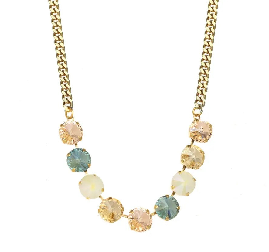 Tova Mini Sofia Necklace - Aqua Lemon