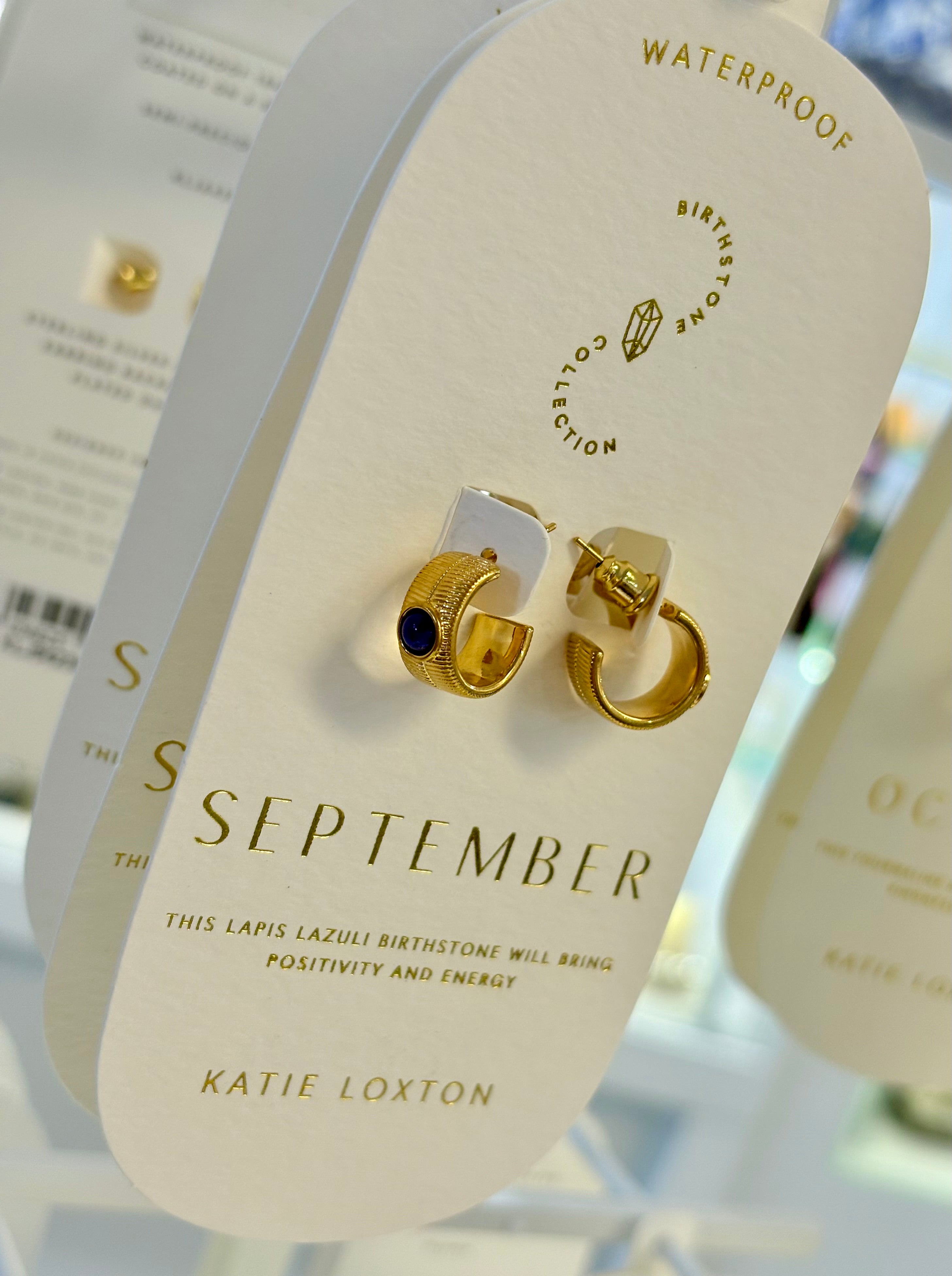 Katie Loxton Waterproof Birthstone Earrings - September