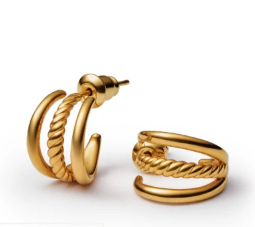 Katie Loxton Waterproof Laila Illusion Hoop Earrings