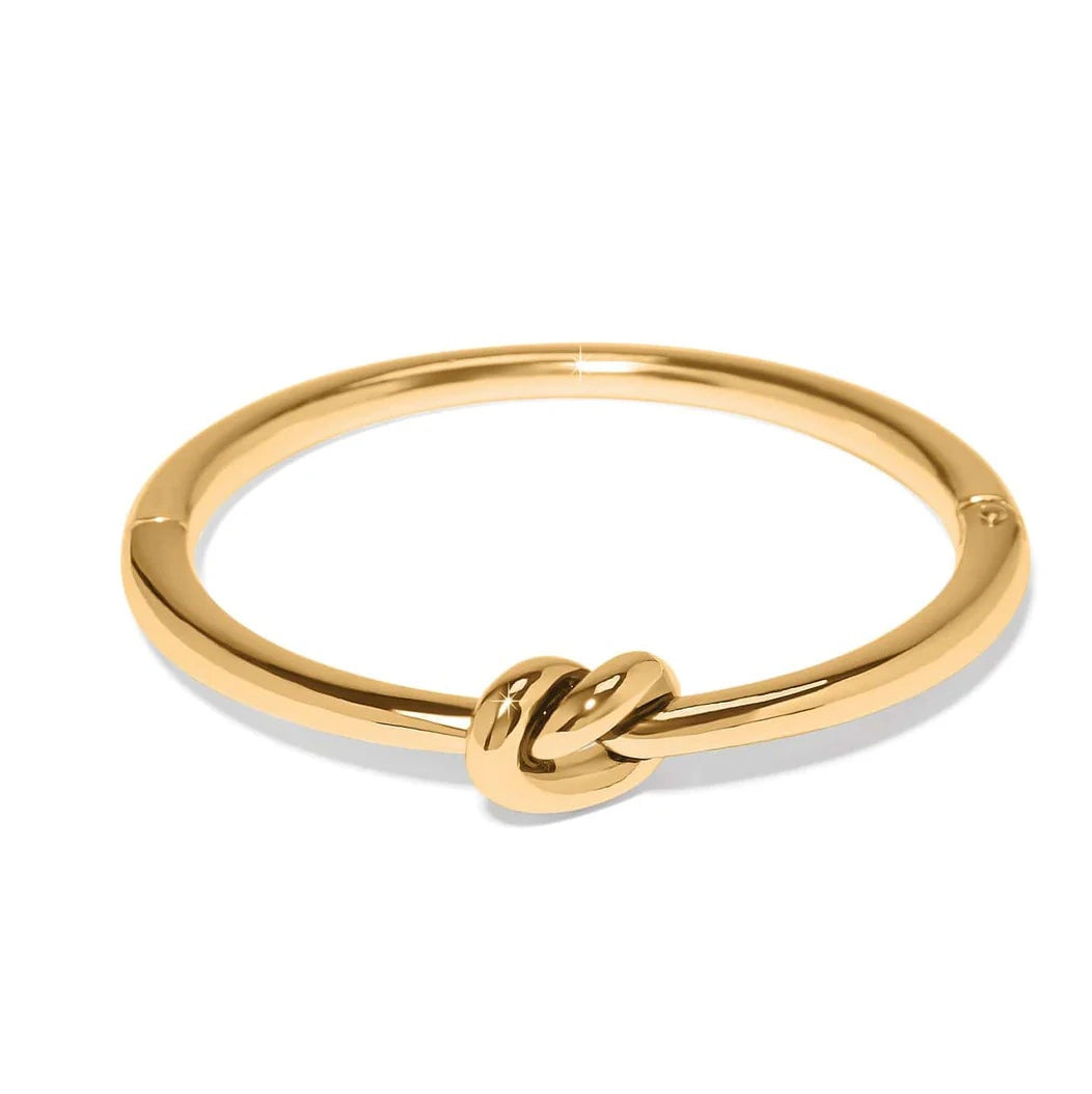Brighton Interlok Single Knot Hinged Bangle - Gold