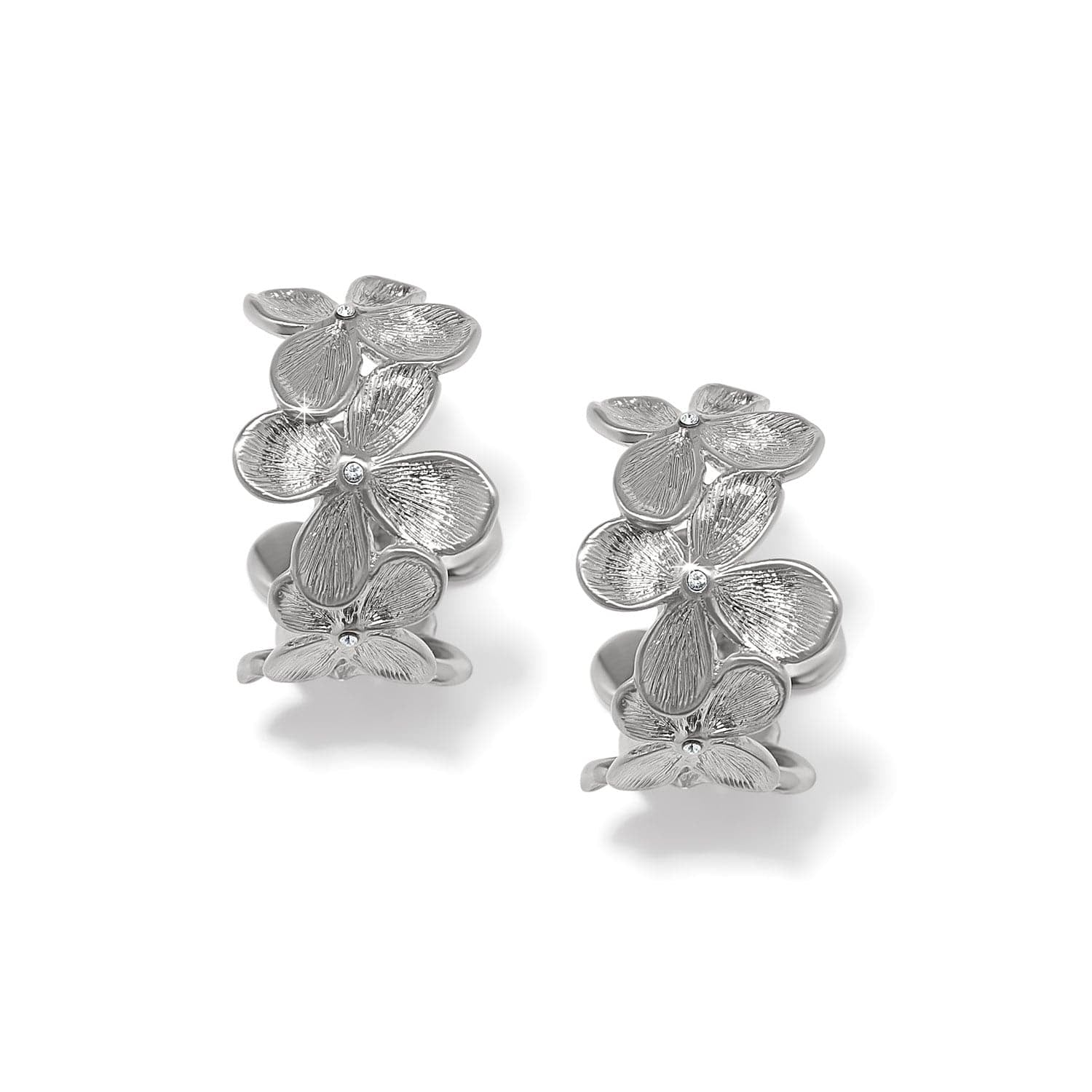 Brighton Everbloom Hoop Earrings -Silver