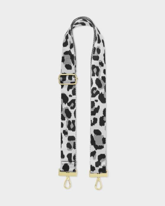 Canvas Bag Strap - Grey Leopard