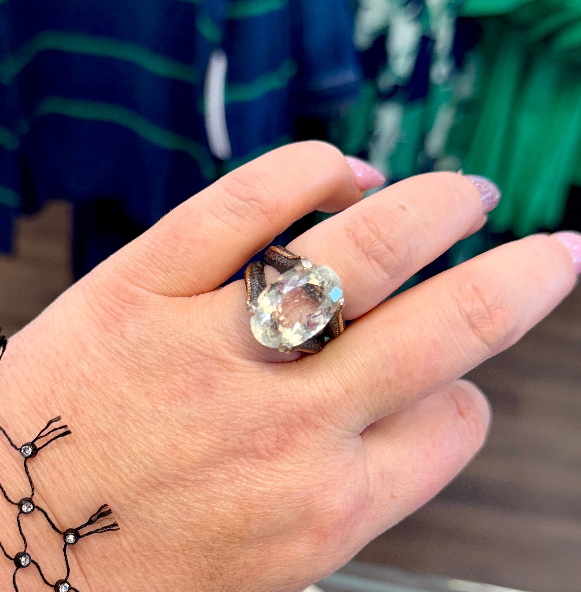 Crystal Oval Ring