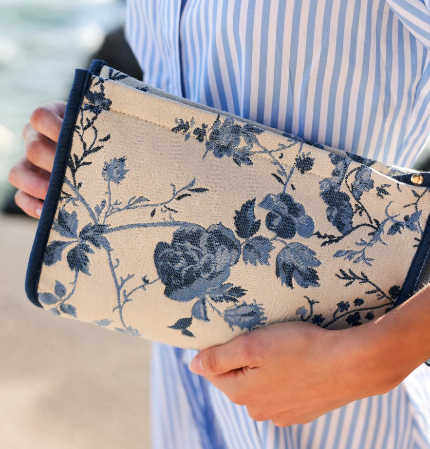 Shiraleah Fiorella Blue Zip Pouch