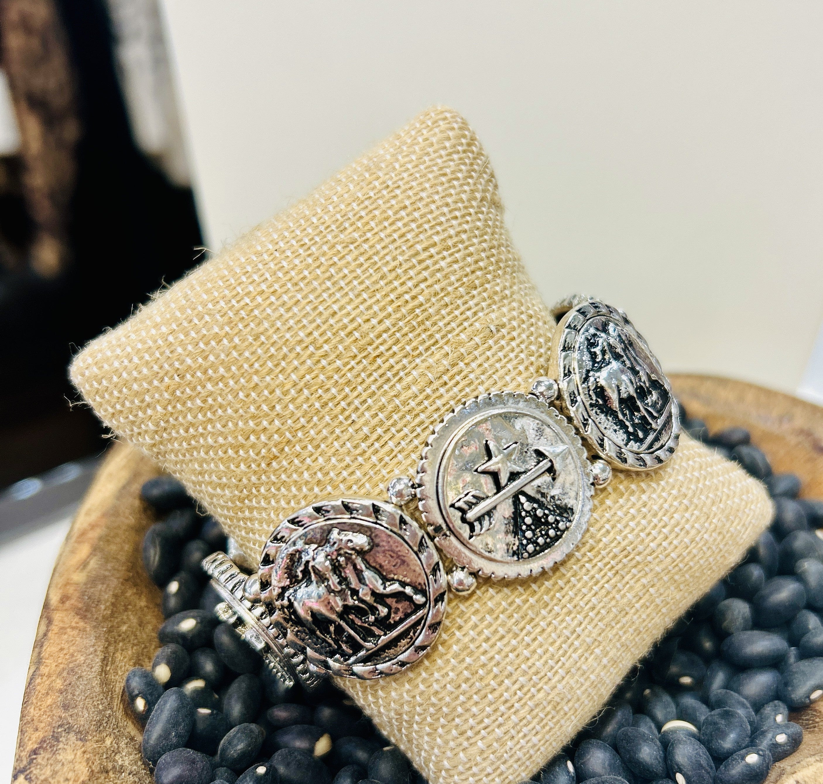 Western Stretch Silver Bracelet